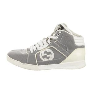 Gucci Authentic Interlocking G Logo Canvas Sneakers Men's Size: 8.5